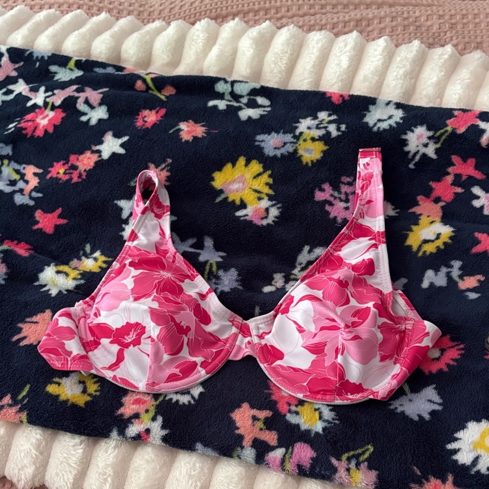 Floral Pink Swim Top